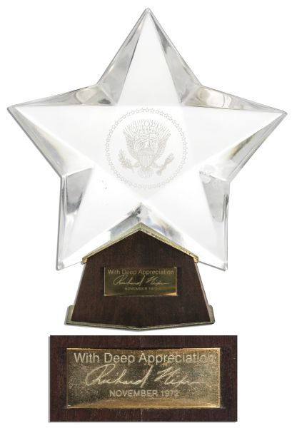 Richard Nixon 1972 Presidential Star Award -- Gifted to Supporters on the Heels of His Re-Election