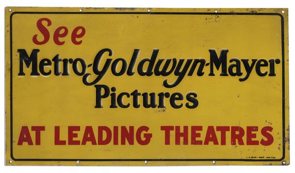 Vintage Hollywood Sign for ''Metro-Goldwyn-Mayer Pictures''