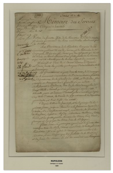 Napoleon Bonaparte Document Signed