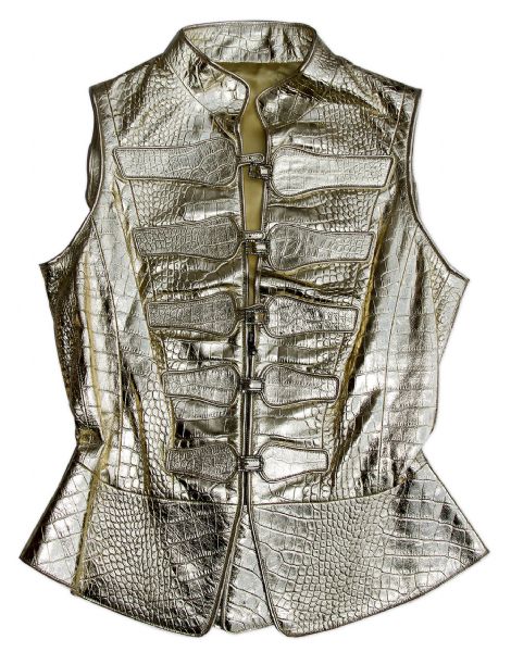 Alicia Keys Gold Crocodile-Style Vest Worn During Her ''As I Am'' Tour -- With a COA From Keys