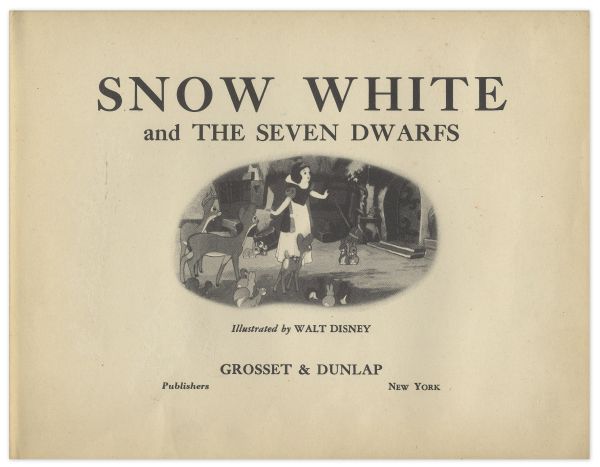 Walt Disney Signed Copy of ''Snow White and the Seven Dwarfs'' -- The Story That Became Disney's First Animated Blockbuster