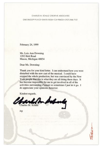 Charles Schulz Typed Letter Signed -- ''...It has been impossible for me to get involved in all of the activities surrounding 'Peanuts' so sometimes I just let it go...''