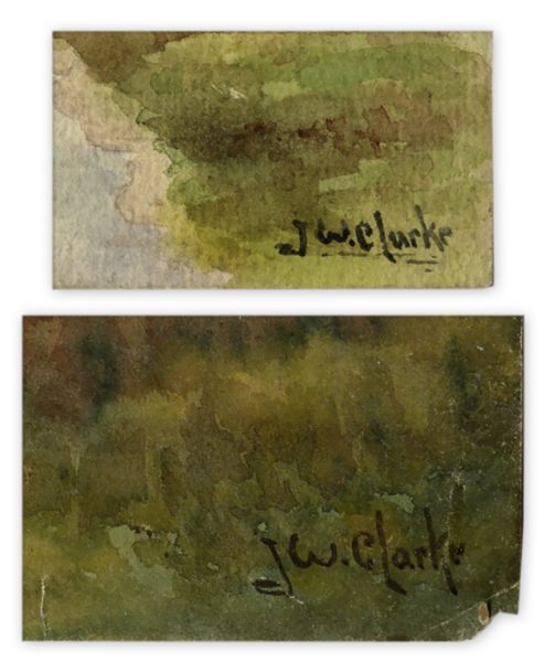 J.W. Clarke Watercolors -- Two in Total -- Signed by the Artist