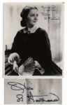 Olivia de Havilland 8 x 10 Signed Glossy Photo as Melanie -- Greetings and good luck / Olivia de Havilland -- Very Good