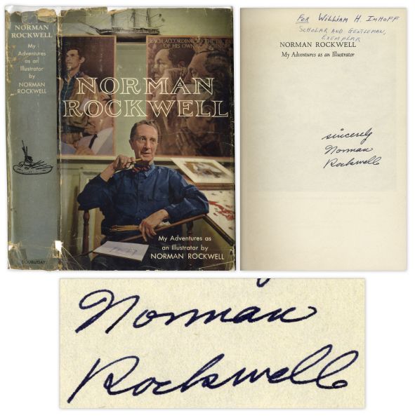 Norman Rockwell Autobiography ''My Adventures as an Illustrator'' Signed