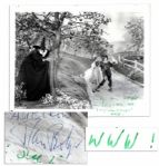 10 x 8 Signed The Wizard of Oz Photo of Ray Bolger and Margaret Hamilton -- ...Ill fix them!...WWW!