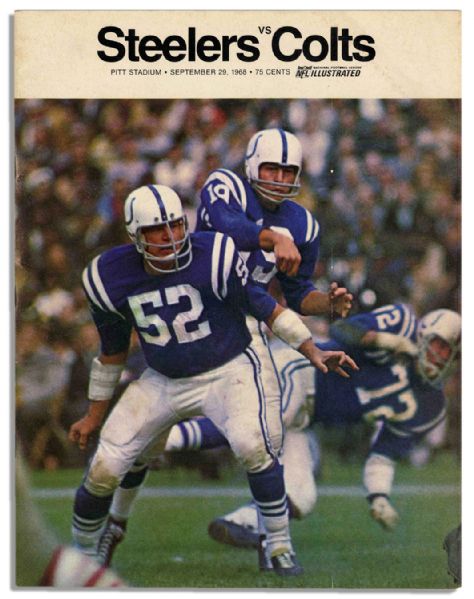 Collection of 10 Baltimore Colts Programs From the 1968 Season