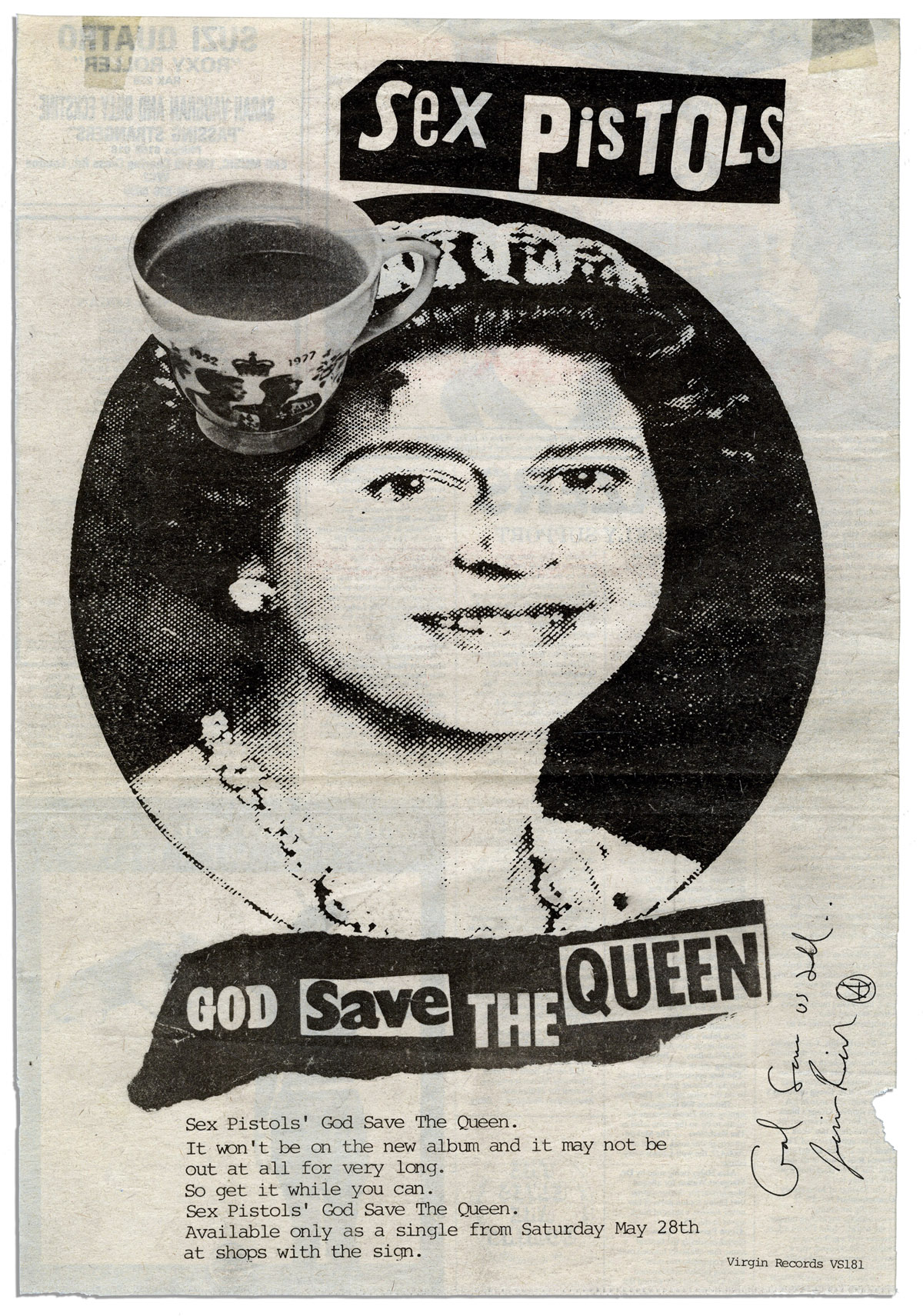 Lot Detail 1977 Sex Pistols God Save The Queen Nme Magazine Ad Signed By Sex Pistols