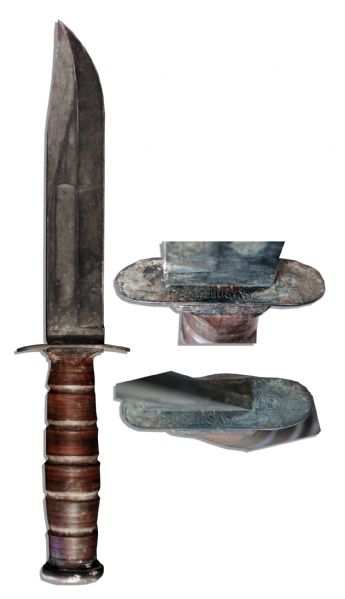 Rene Gagnon's Personally Owned Marines-Issued Knife -- Likely Used at Iwo Jima -- From Rene Gagnon's Estate