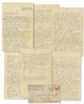 Rene Gagnon Autograph Letter Signed 8-Times -- 2 Months Before Iwo Jima -- ...Im sure we wont be back for at least a year and a half...please dont give up hope...