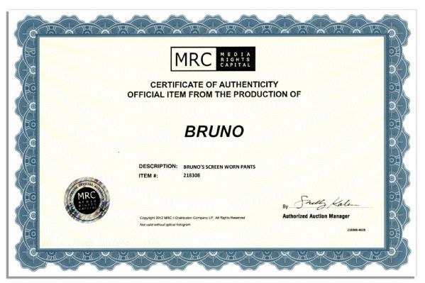 Sacha Baron Cohen Screen-Worn Pants From ''Bruno''