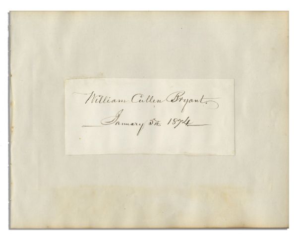 William Cullen Bryant's Signature