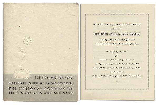 Program From the 1963 Emmy Awards Ceremony