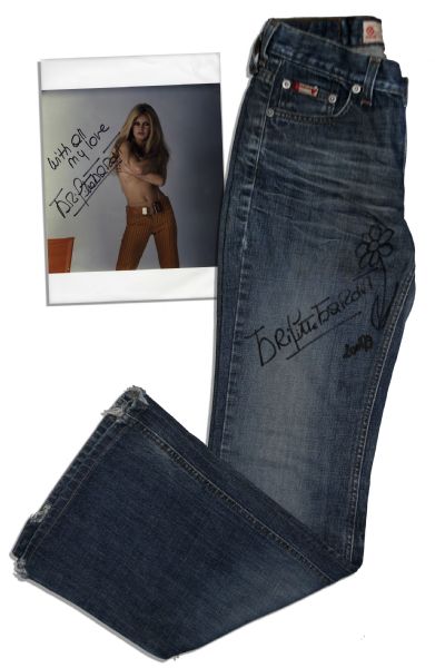 Brigitte Bardot Signed Guess Jeans & Signed 8.25'' x 11'' Photo