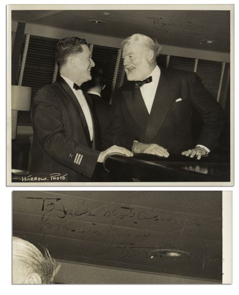 Ernest Hemingway Signed & Inscribed 10'' x 8'' Photo From the 1950's