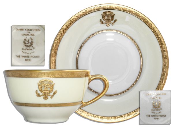 Woodrow Wilson White House Exhibit Collection China Cup & Saucer by Lenox -- Fine