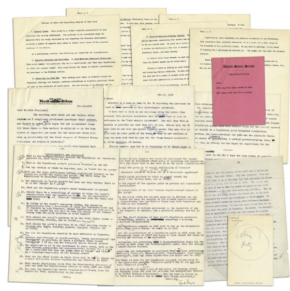 Richard Nixon Archive of Typed Letters Signed By His Biographer, Earl Mazo -- In Preparation for His 1959 Book, ''Richard Nixon: A Political and Personal Portrait''