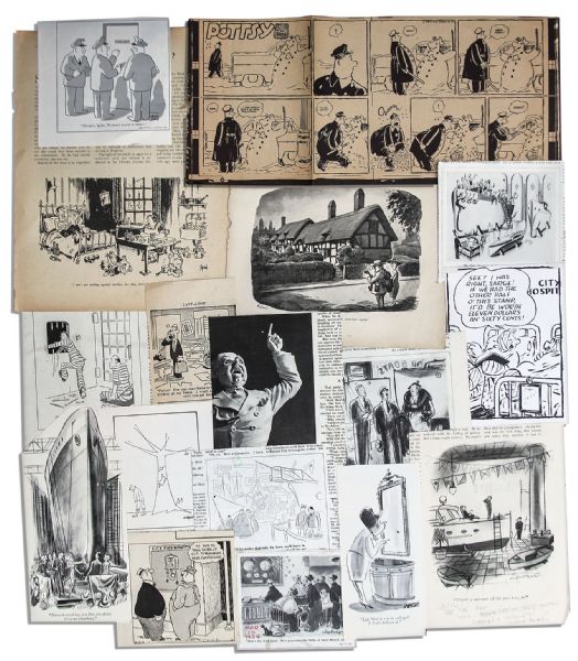 Extensive Lot of Original Jay Irving Material -- Vast Lot of Drawings & Notes Including ''Pottsy'' Storyline Ideas