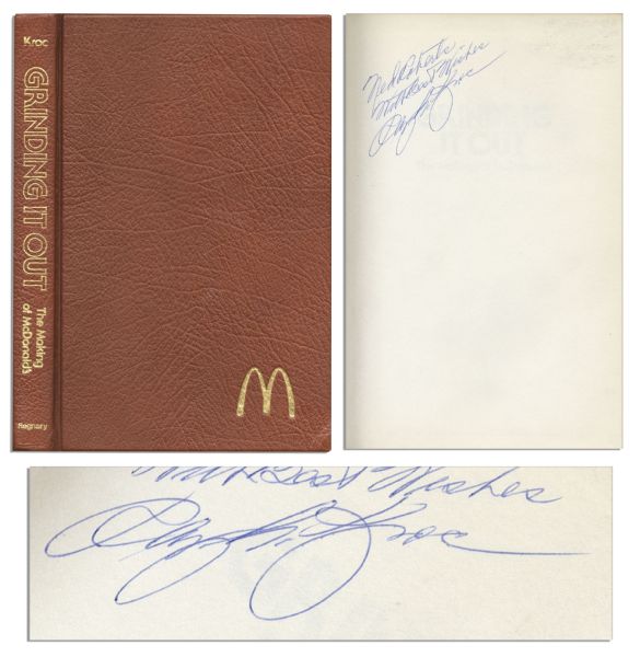 Ray Kroc Signed First Edition of Grinding It Out: The Making of McDonalds