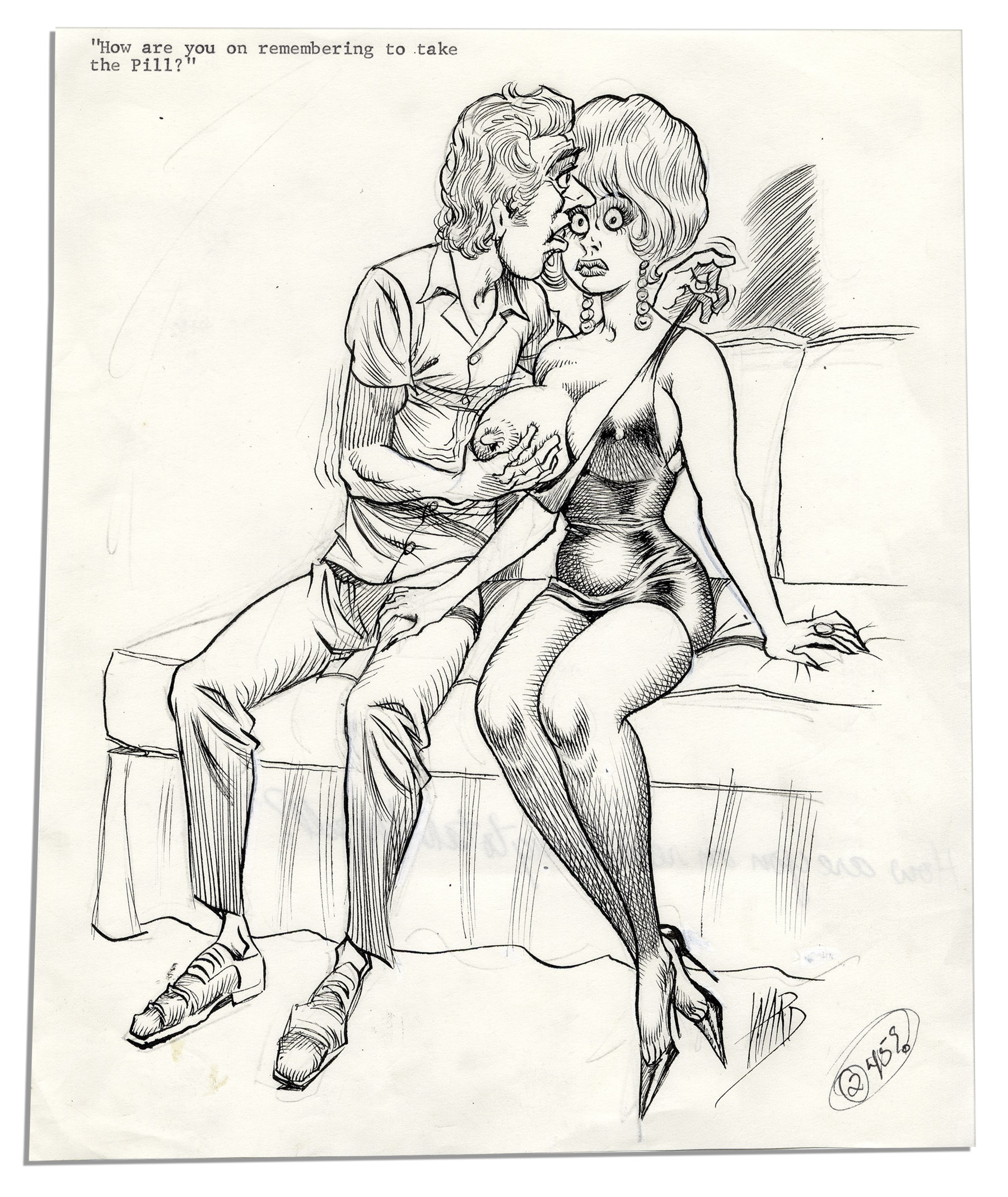 Lot Detail - Comic Art by Bill Ward -- Excellent Vintage ''Good Girl'' Art