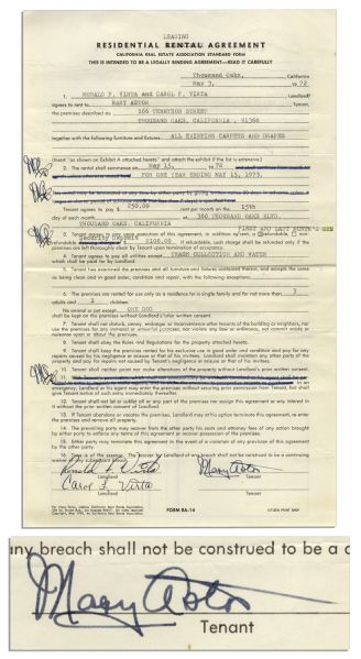 Mary Astor Document Signed