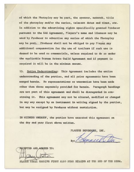 Mary Astor Contract Signed for Her Role on ''The Defenders''