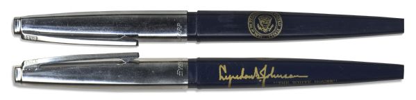 Lyndon Johnson Bill-Signing Pen Used as President -- To Sign Bill Which Increased Basic Pay For Members of the Military at the Height of the Vietnam War