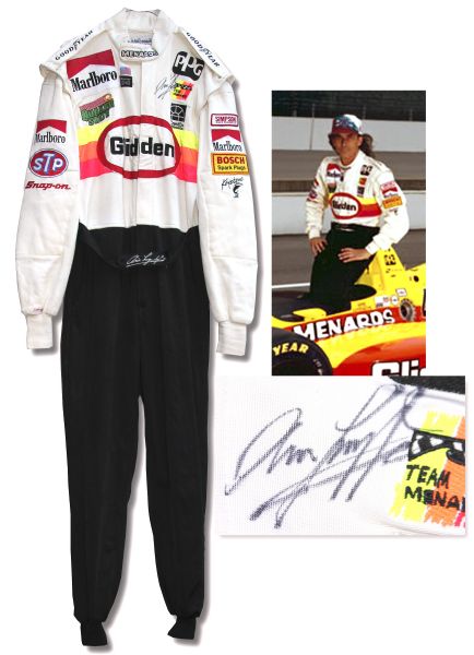 Arie Luyendyk Racing Suit Worn & Signed -- Worn During the 1995 Indy Car Season