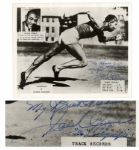 Jesse Owens Signed Photograph -- Signed Jesse Owens 36 Olympic