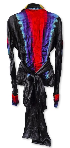 Cher Owned & Worn Colorful ''Invest in The Original Voyage'' Blouse