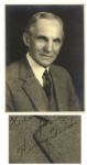 Henry Ford Signed Photo, Inscribed to Helen Hayes From Her Estate