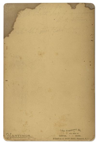 Harriet Beecher Stowe Signed Cabinet Card -- From the Estate of Helen Hayes