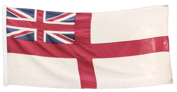 King Edward VIII Personally Owned British Royal Navy Flag -- With Provenance From Sotheby's