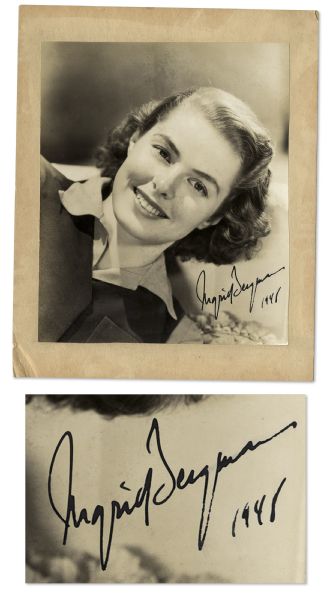 Ingrid Bergman Signed Photograph -- Uninscribed