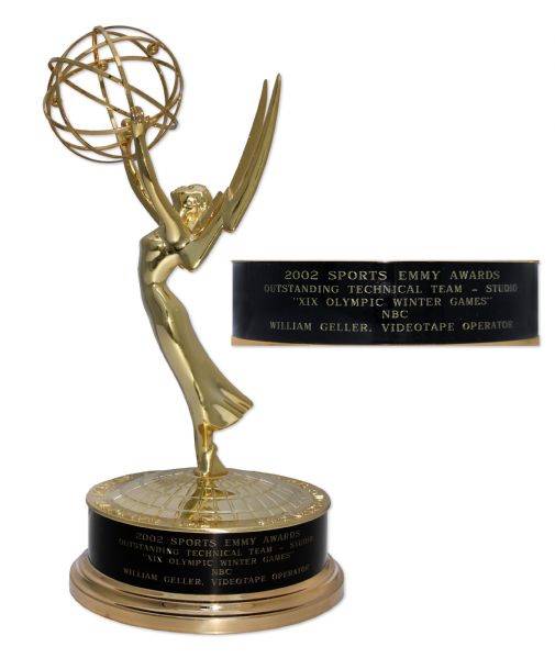 2002 Winter Olympics Emmy -- From the Salt Lake Olympics -- Brilliant, Near Fine Condition