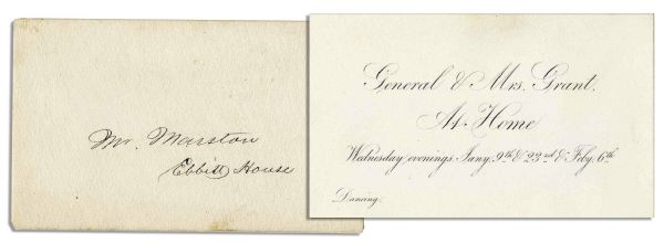 Ulysses S. Grant Dinner Invitation to Three Separate Dinners -- ''General & Mrs. Grant, At Home'' -- With a Mention of Dancing