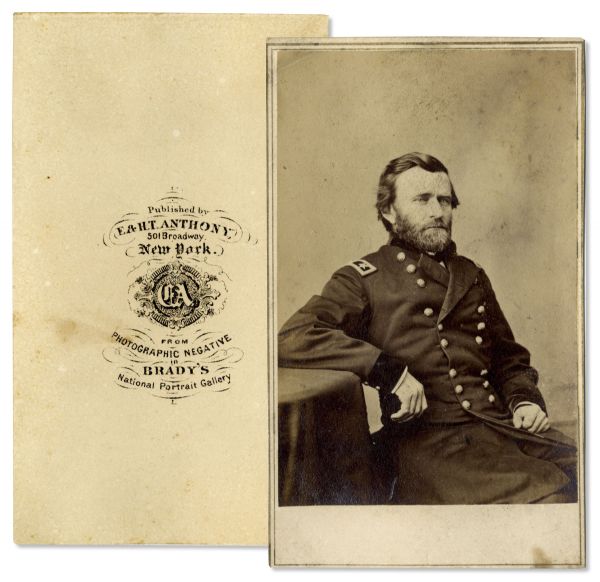 CDV of Ulysses S. Grant in Civil War Uniform -- With Anthony Backmark