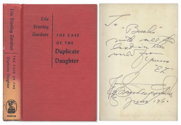 Perry Mason Mystery Signed by Author Erle Stanley Gardner -- ''The Case of the Duplicate Daughter'' First Edition