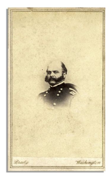 General Ambrose Burnside CDV -- Mathew Brady Backstamp