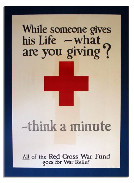 WWI American Red Cross Poster --  ''what are you giving?''