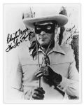 Clayton Moore 8 x 10 Signed Photo as The Lone Ranger -- Near Fine Condition