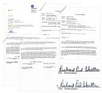 Red Skelton Twice-Signed Contract -- Pertains to Clips of His Show Used in Gremlins