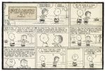 Charles Schulz Hand-Drawn Peanuts Sunday Strip Featuring Charlie Brown & Linus With Biblical Content -- 1964