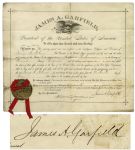 Scarce James Garfield Document Signed as President -- From 7 June 1881
