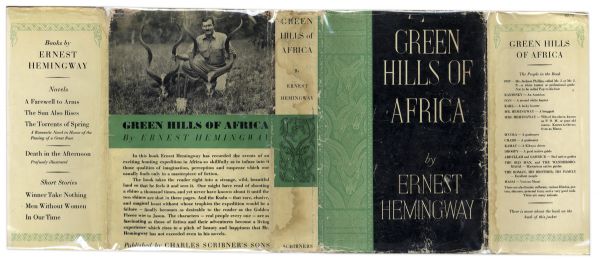 True 1935 First Edition of Ernest Hemingway's ''Green Hills of Africa''