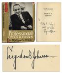 Lyndon B. Johnson Signed Book: The Professional