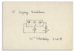 Nobel Prize-Winning Physicist William Shockley Hand-Drawn Diagram Signed