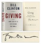 Bill Clinton Signed First Edition of Giving: How Each of Us Can Change The World -- Fine