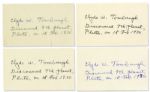 Discoverer of Planet Pluto, Clyde Tombaugh Collection of 4 Autographs -- ...Discovered 9th planet...
