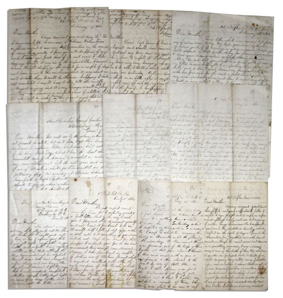 Large 81 Letter Lot by Civil War Soldier -- With Gettysburg & Fredericksburg Content -- ''...I have almost forgotten what it is that has brought me here; to kill and destroy human beings...''